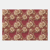 Oriental Art Deco Florals | Chinese New Year Geschenkpapier Set (Vorderseite)