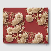 Oriental Art Deco Florals | Custom Foil Wedding Gästebuch (Rückseite)