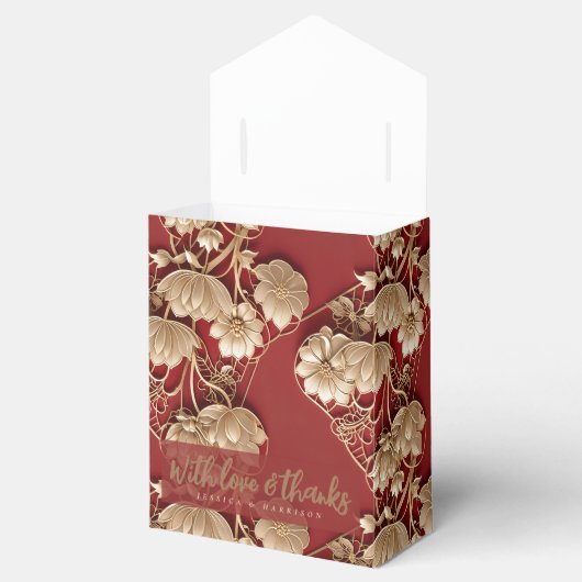 Oriental Art Deco Florals | Custom Geschenkschachtel (Geöffnet)
