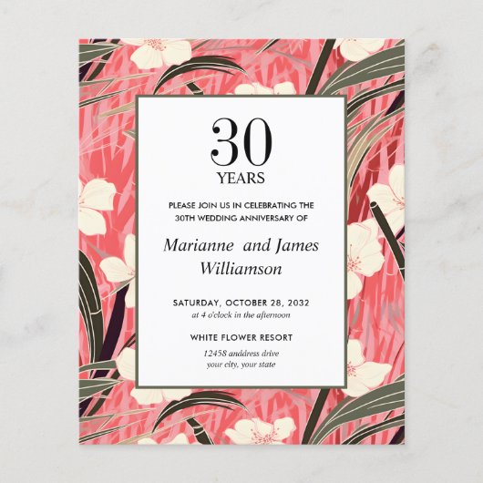 Oriental Bamboo Japanische Blume 30. Jubiläum (Vorderseite)