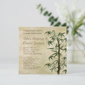 Oriental Bamboo Wedding Einladung (Stehend Vorderseite)