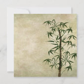 Oriental Bamboo Wedding Einladung (Rückseite)