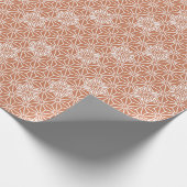 Oriental Beige Ensyucha Star Asanoha Japan Muster Geschenkpapier (Ecke)