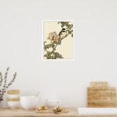 Oriental Bird Perched on Branch Poster (Küche)
