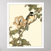 Oriental Bird Perched on Branch Poster (Vorne)