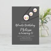 Oriental Birthday Sushi Restaurant  Einladung (Stehend Vorderseite)