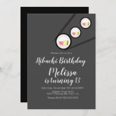 Oriental Birthday Sushi Restaurant  Einladung (Vorne/Hinten)