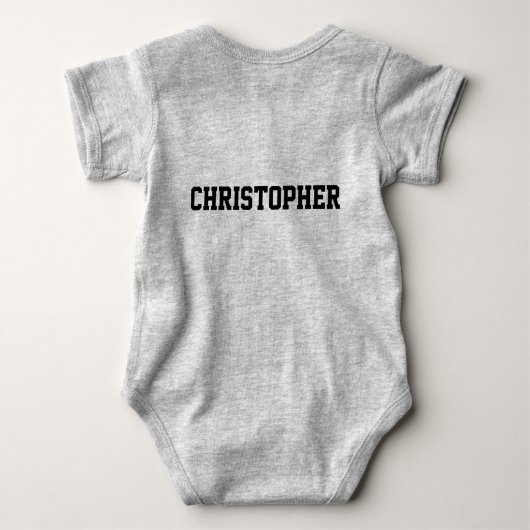 Oriental Black Japan Inoue Mon Kamon Baby Strampler (Rückseite)