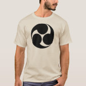 Oriental Black Kobayakawa Tomoe Japan Mon Art T-Shirt (Vorderseite)