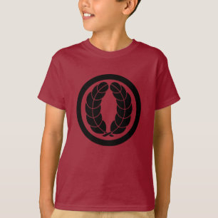 Oriental Black Nakagawa Japan Kamon Mon Kunst T-Shirt