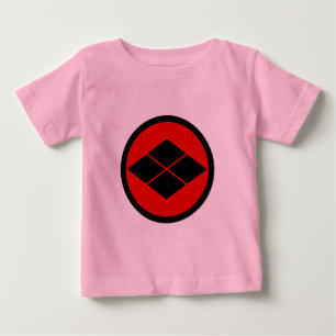 Oriental Black Red Takeda Japan Mon Vektorgrafik Baby T-shirt