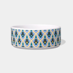 Oriental Blau Gelbe Marokkanische Arabesken Kunst Napf