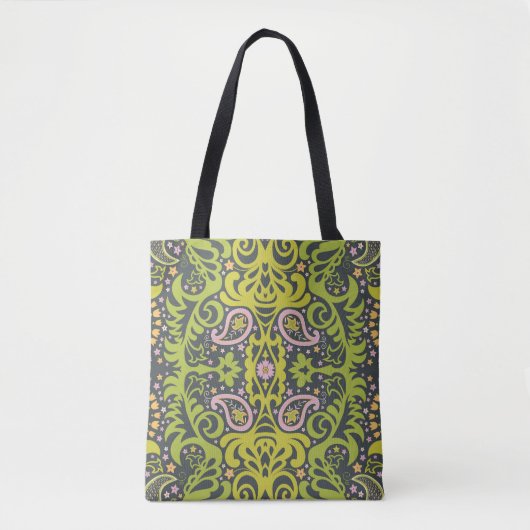 Oriental Bliss: Paisley Floral Pattern Tasche (Vorderseite)