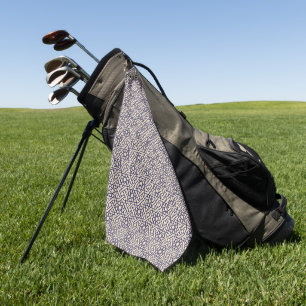 Oriental Blue Beige marokkanisches geometrisches M Golfhandtuch