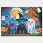 Oriental Blue Cats Pumpkin Halloween Funny Magnet (Vorderseite)