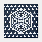 Oriental Blue Ottoman Türkisches Tracera Kunst, Di Magnet (Vorne)