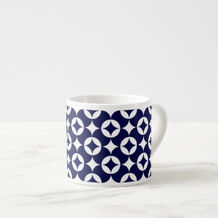 Oriental Blue Overlapping Circles Shippo Geometric Espressotasse