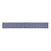 Oriental Blue Overlapping Circles Shippo Geometric Ripsband (Vorderseite)