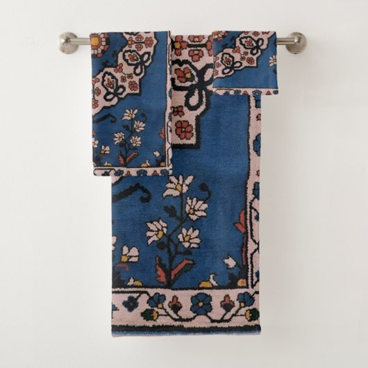 Oriental Blue Persian Türkischer Teppich Badhandtuch Set (Insitu)