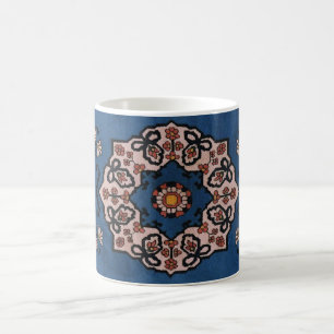 Oriental Blue Persian Türkisches Muster Teppich Kaffeetasse