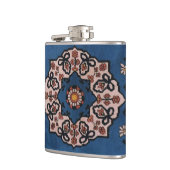 Oriental Blue Persian Türkisches Muster, Teppichbo Flachmann (Links)