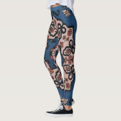 Oriental Blue Türkisches Persisches Muster Leggings (Links)