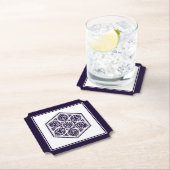 Oriental Blue Turkish Rosette Geometric Vector Art Untersetzer (Vor Ort)