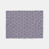 Oriental Blue Turkish Rosette Geometrische Kunst Fleecedecke (Vorderseite (Horizontal))