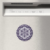 Oriental Blue Turkish Rosette Geometrische Kunst Magnet (In Situ (Geschirrspüler))