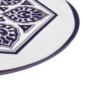 Oriental Blue Turkish Rosette Geometrische Kunst Schneidebrett (Ecke)