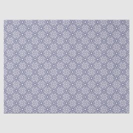 Oriental Blue White marokkanische Geometrie Muster Seidenpapier