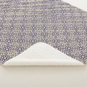 Oriental Blue White marokkanische Geometrie Muster Sherpadecke (3/4)