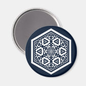 Oriental Blue White Ottoman Türkisches Kunstmuseum Magnet (Vorderseite/Rückseite)
