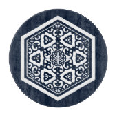 Oriental Blue White Ottoman Türkisches Kunstmuseum Schneidebrett (Vorderseite)