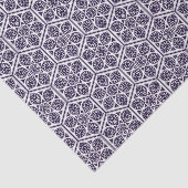 Oriental Blue White Turkish Rosette Geometrie Art Seidenpapier (Ausschnitt)