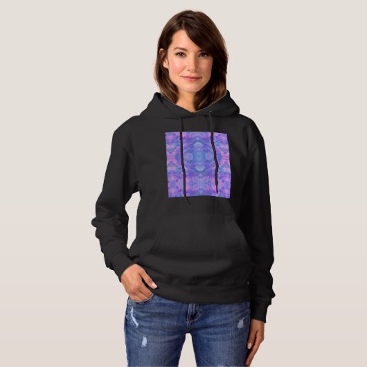 Oriental Boho Graphics - Abstrakte kosmische Fanta Hoodie (Vorne ganz)