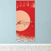 Oriental Bright Moon Schwänze Vögel Zen Moderne Ku Leinwanddruck (Insitu (Holzboden))