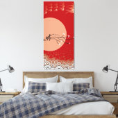 Oriental Bright Moon Schwänze Vögel Zen Moderne Ku Leinwanddruck (Insitu (Schlafzimmer))