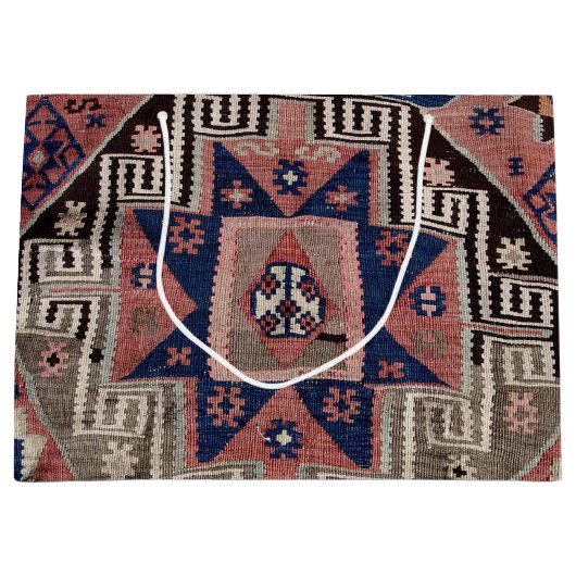 Oriental Carpet Red Rug Killim Große Geschenktüte (Vorderseite)