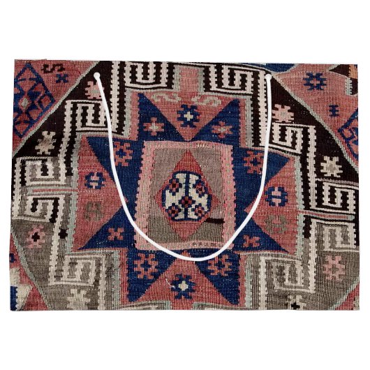 Oriental Carpet Red Rug Killim Große Geschenktüte (Rückseite)