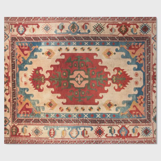Oriental Carpet Rug Geschenkpapier (Flach)