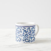 Oriental China Sky Blue Leaf White Design Espressotasse (Vorderseite Rechts)