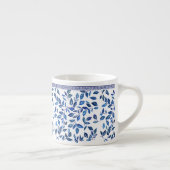 Oriental China Sky Blue Leaf White Design Espressotasse (Rechts)
