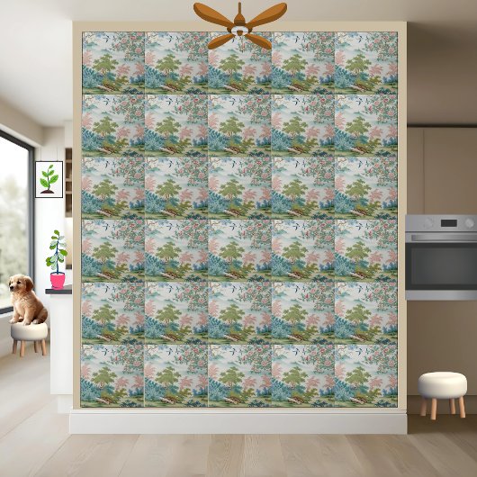 Oriental Chinoiserie Wall Tile Fliese