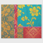 ORIENTAL ColorTAL Green Red - Wrapping Paper Geschenkpapier (Flach)