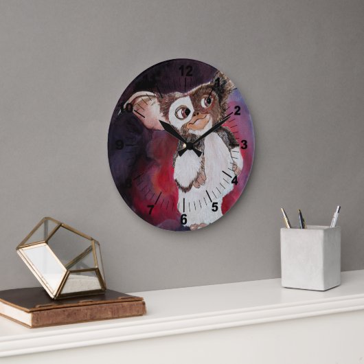 Oriental Creature Painting by Alfred Fox Große Wanduhr (Büro)