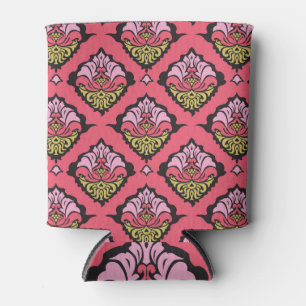 Oriental Damask Floral Nahtloses Tapete Dosenkühler