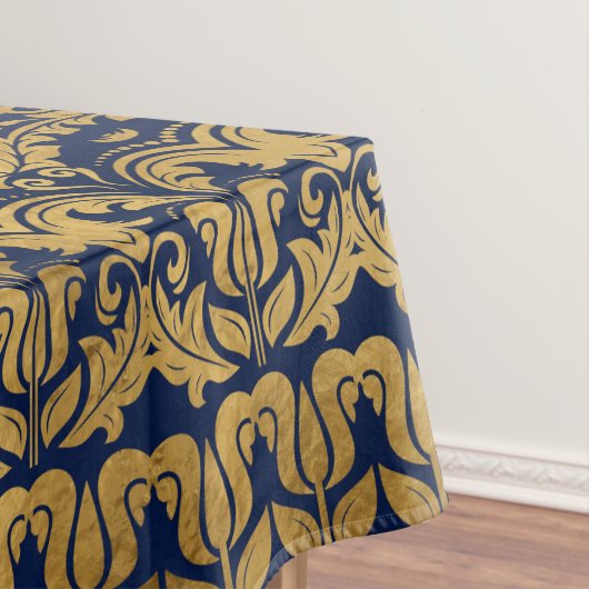 Oriental Damask Ornament - Gold auf dunkelblau #1 Tischdecke (Beispiel)