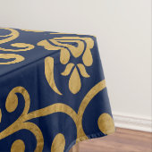 Oriental Damask Ornament - Gold auf dunkelblau #2 Tischdecke (Beispiel)