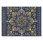 Oriental Damask Ornament - Gold auf dunkelblau #3 Tischdecke (Vorderseite (Horizontal))
